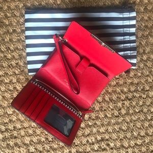 Red Henri Bendel Wristlet